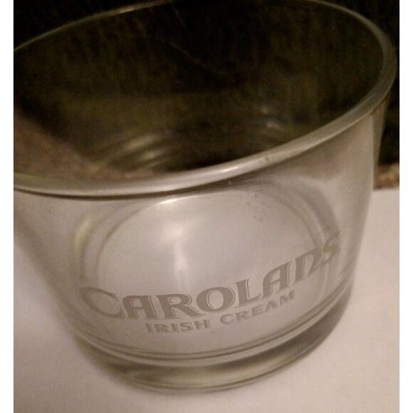 Carolans Irish Cream Short Lowball Glasses 7 oz Clear Glass Barware Set Of 2 - Picture 2 of 5